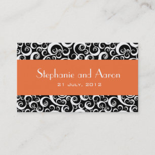 Invitación de boda blanco y negro elegante del