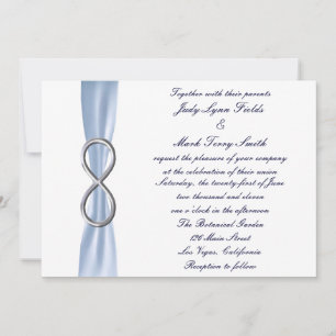 Invitación de boda Blue Silver Infinity