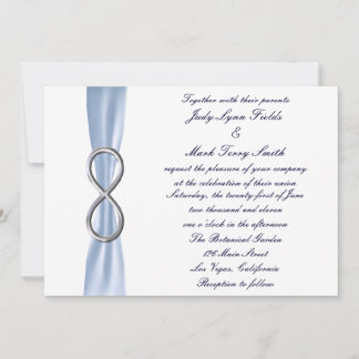 Invitación de boda Blue Silver Infinity