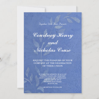 Invitación de boda Blue Vine