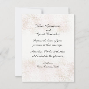 Invitación de boda Blush Flush