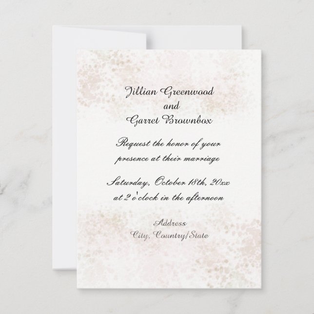 Invitación de boda Blush Flush (Anverso)