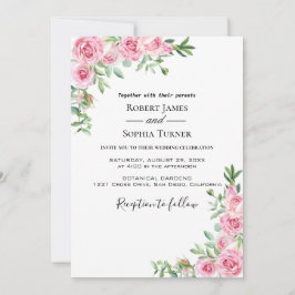 Invitación de boda Blush Pink Bloom
