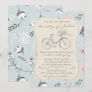INVITACIÓN DE BODA  Boda de amor de bicicleta viej