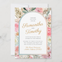 Invitación de boda bohemio