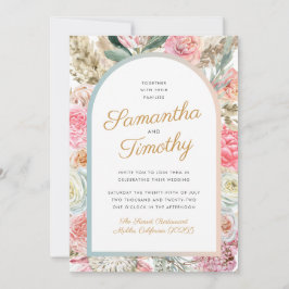 Invitación de boda bohemio