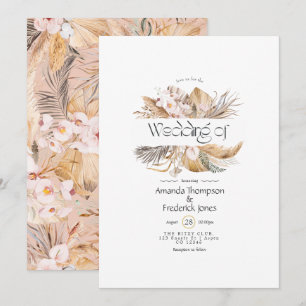 Invitación de boda bohemio acuarela