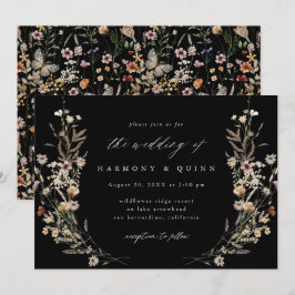 Invitación de boda bohemio de flor silvestre tempe