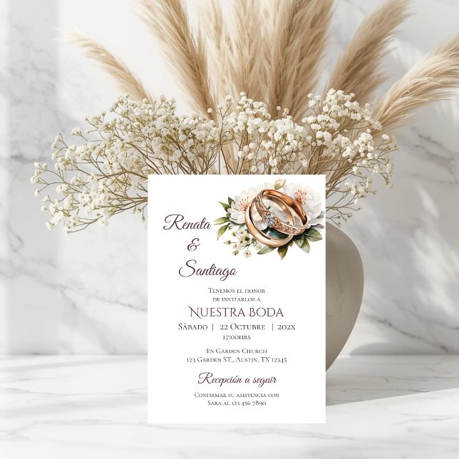 Invitación de boda bohemio español (Subido por el creador)