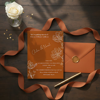 Invitación de boda boho