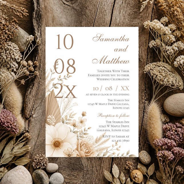 Invitación de boda boho (Subido por el creador)