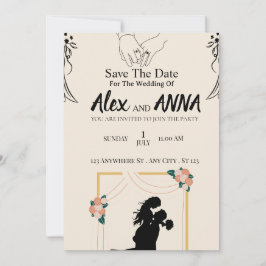 Invitación de boda boho adorable