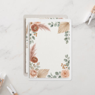 Invitación de boda boho de terracota