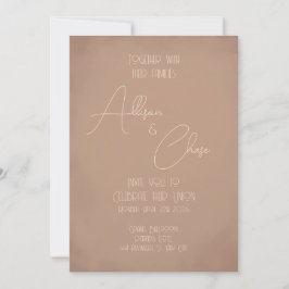 Invitación de boda boho de terracota (estilo 2)