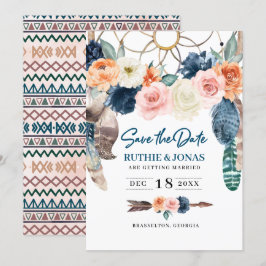 Invitación de boda Boho Dreamcatcher Save The Date