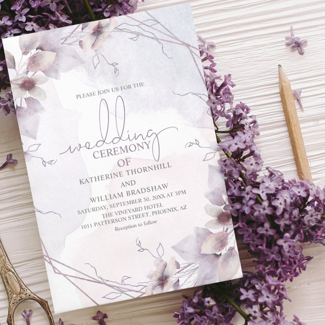 Invitación de boda boho floral elegante con rubor (Subido por el creador)