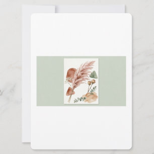 Invitación de Boda Boho   Hierba de Pampas Terraco