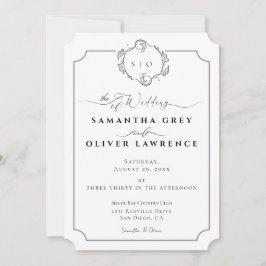 Invitación de boda boho moderna
