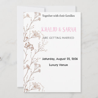 Invitación de boda boho moderna geométrica floral 