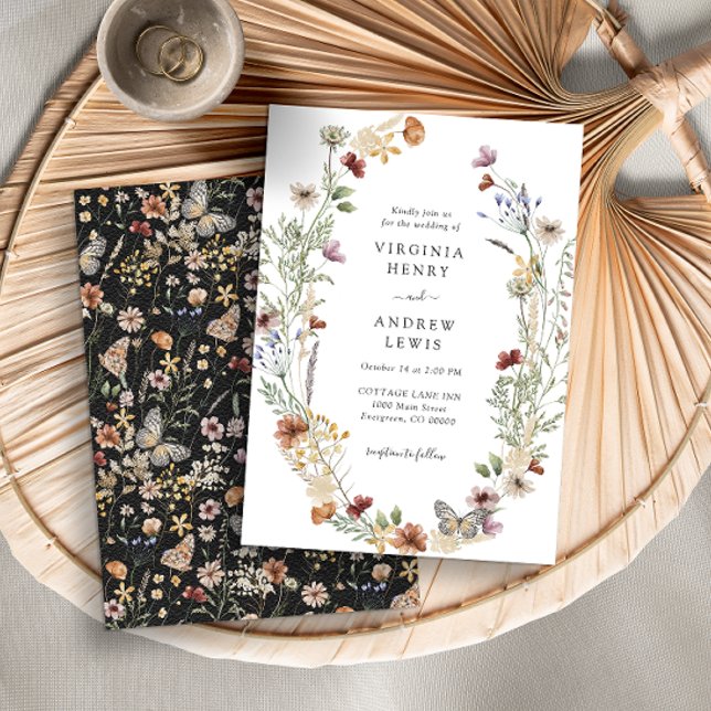 Invitación de boda boho negra (Subido por el creador)