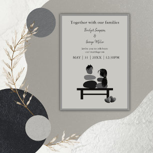 Invitación de boda Boho pareja Eternal Stone