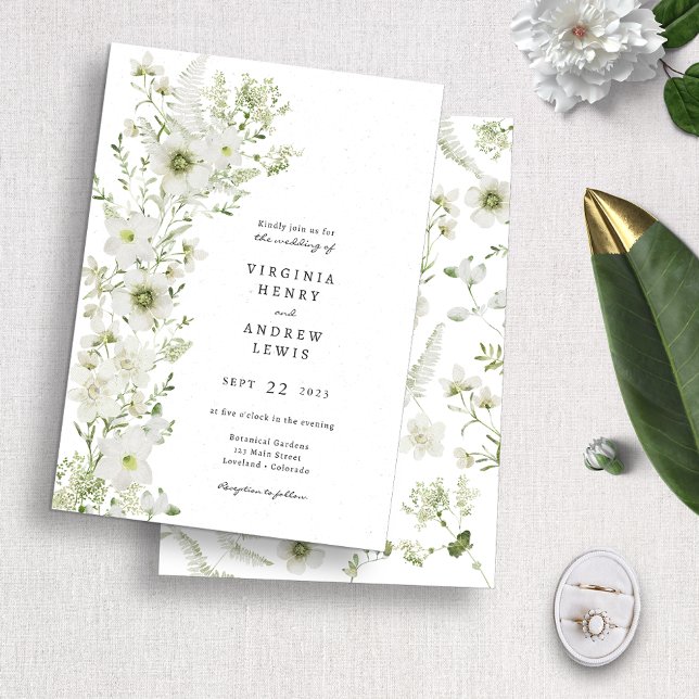 Invitación de Boda Boho Rústica con Vegetación (Subido por el creador)