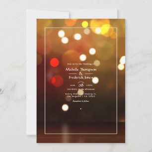 Invitación de boda Bokeh