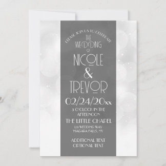 Invitación de boda bokeh personalizada