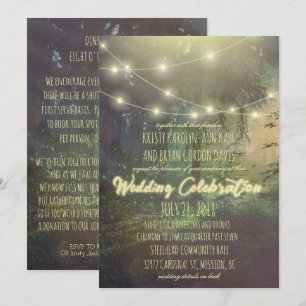 Invitación de boda Bosque Encantado - Luces de Cue