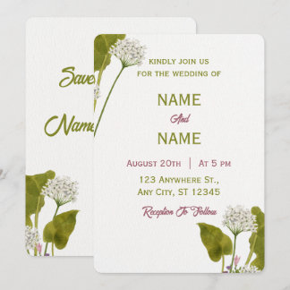 Invitación de Boda Botánica