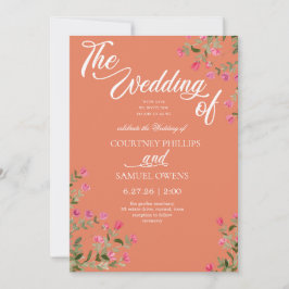 Invitación de boda botánica acuarela