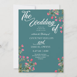 Invitación de boda botánica acuarela