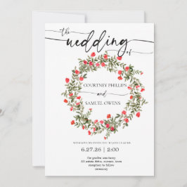 Invitación de boda botánica acuarela