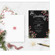 Invitación de boda botánica acuarela