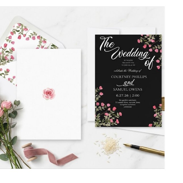 Invitación de boda botánica acuarela (Subido por el creador)