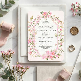 Invitación de boda botánica acuarela