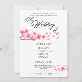 Invitación de boda botánica acuarela