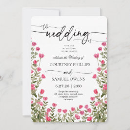 Invitación de boda botánica acuarela