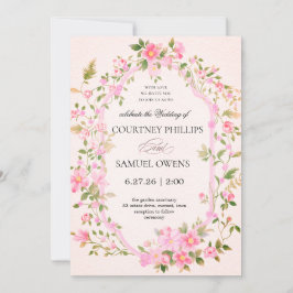 Invitación de boda botánica acuarela