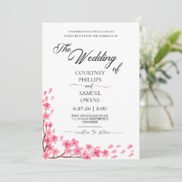 Invitación de boda botánica acuarela