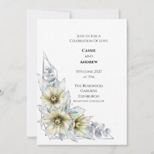 Invitación de boda botánica de Hellebore de crista