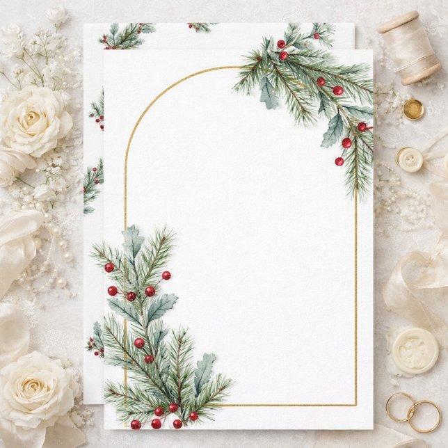 Invitación de boda botánica de invierno elegante (Subido por el creador)