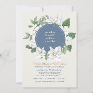 Invitación de boda botánica de jazmín y orquídeas