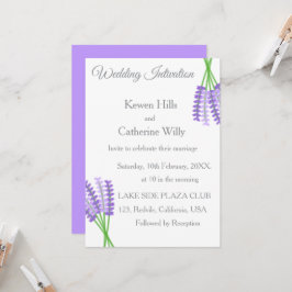 Invitación de Boda Botánica de Lavanda
