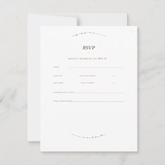 Invitación de boda botánica de terracota y salvia