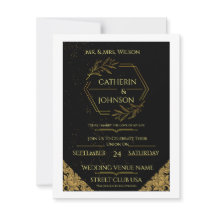 Invitación de boda botánica elegante en verde salv