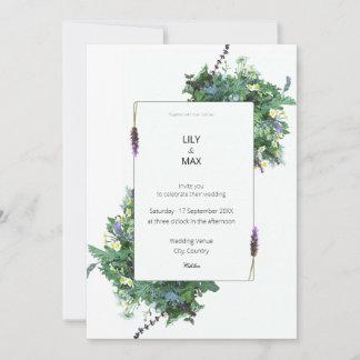 Invitación de Boda Botánica | Elegante Flor Silves