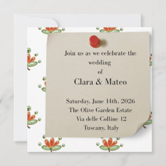Invitación de Boda Botánica Elegante Flora Neutral