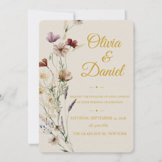 Invitación de Boda Botánica Elegante | Romántica M