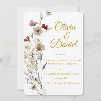 Invitación de Boda Botánica Elegante | Romántica M